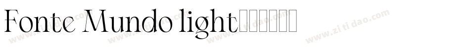 Fonte Mundo light字体转换